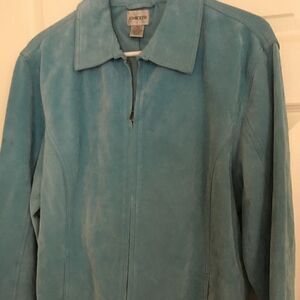Chico’s suede leather jacket size 3